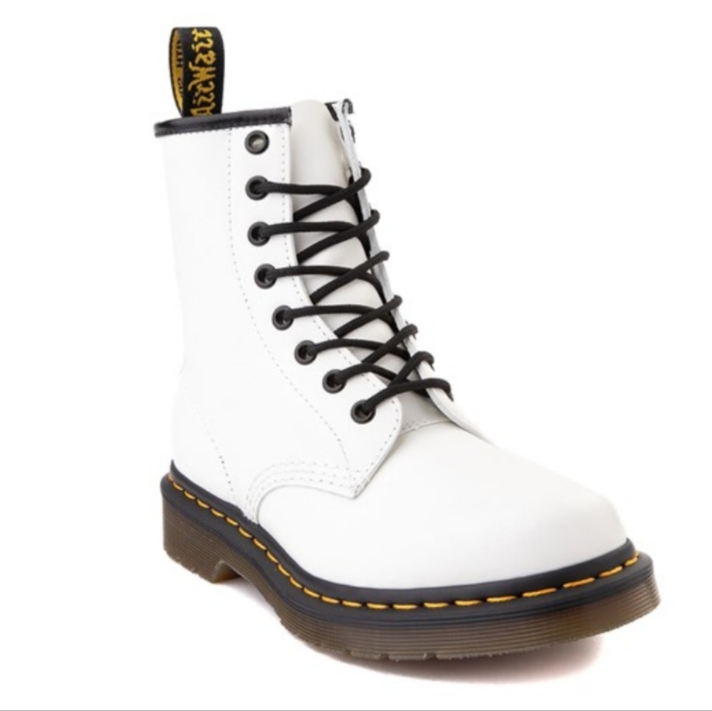 Women's Doc Martens 1460 8 eye boot white.